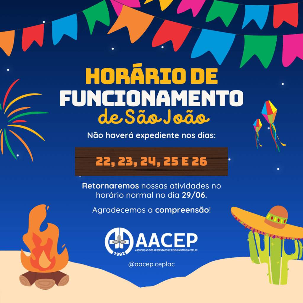 AACEP - Recesso de São João 2026 AACEP - Recesso de São João 2026