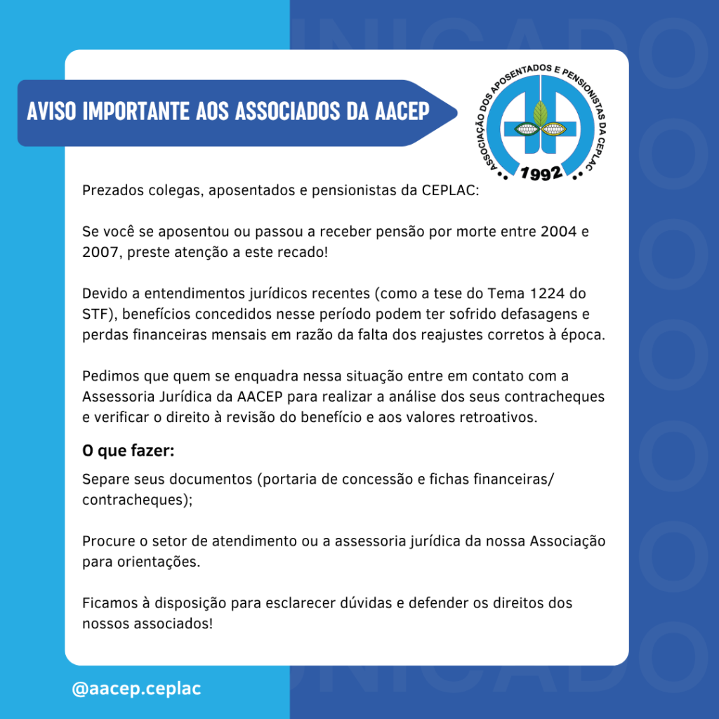 Aviso importante